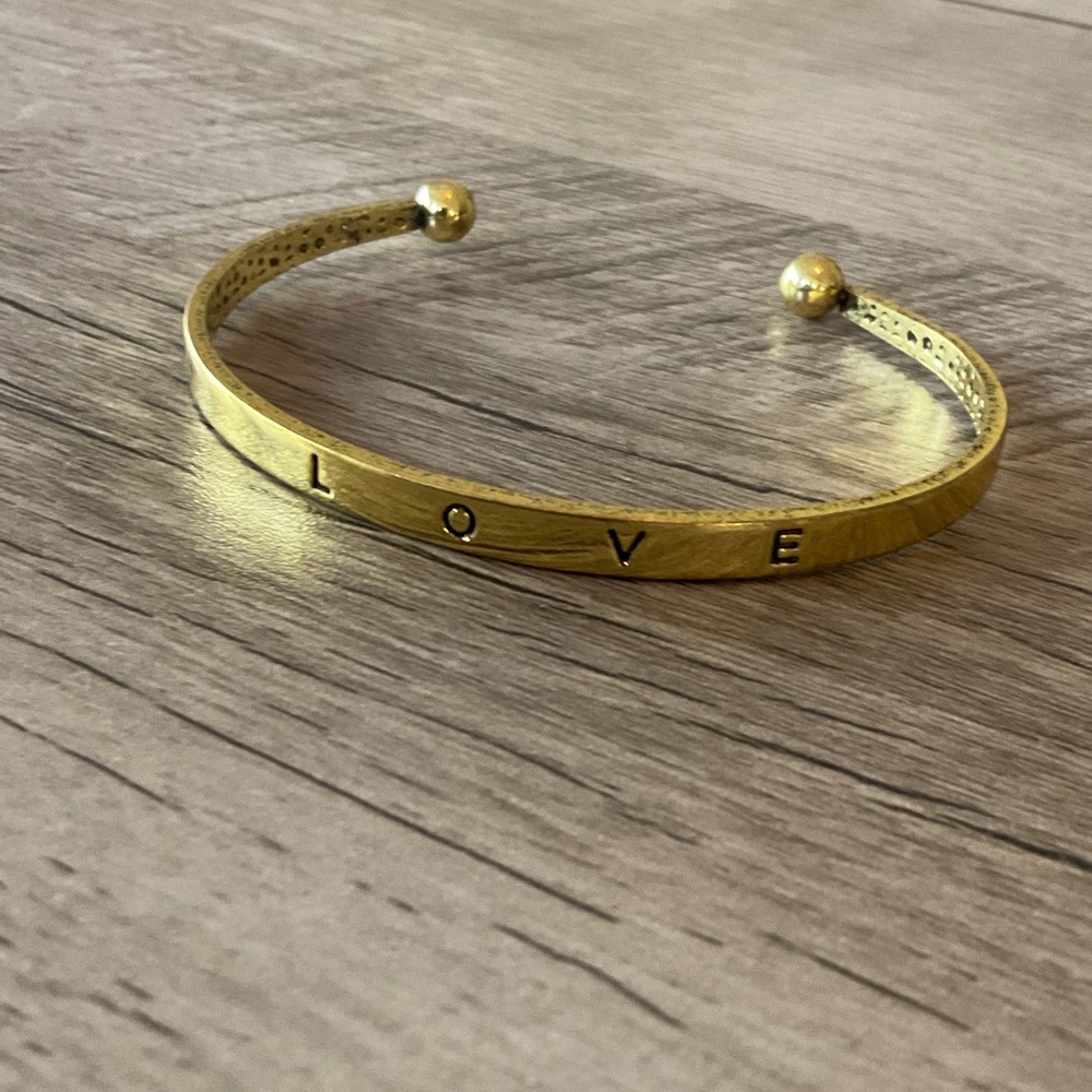 LOVE Gold-Tone Cuff Bracelet - Women